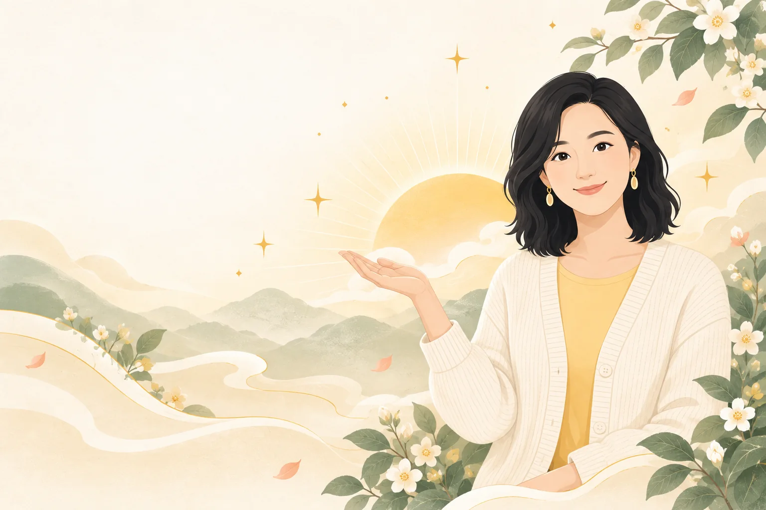 아침 햇살과 함께 오늘의 운세를 안내하는 사주언니
